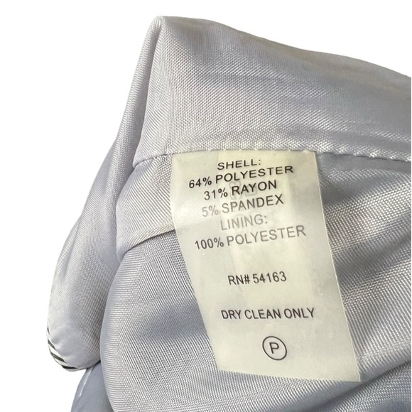 Calvin Klein Blazer Jacket Size 4 Fitted Career Office Wear In Charcoal Grey - Picture 3 of 7